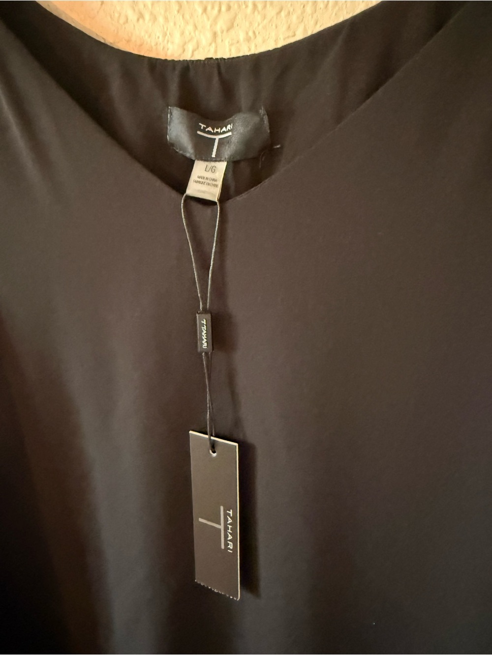 Tahari Black V-Neck Tank - Picture 5 of 6